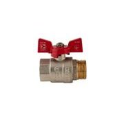 KULOVÝ KOHOUT MOTÝL, ČERVENÝ, KR.218 1"FM | KR.218 1"FM PROCRAFT - PŘÍSLUŠENSTVÍ (KOHOUTY, ŠROUBENÍ,...) - SANITA