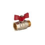 KULOVÝ KOHOUT MOTÝL, ČERVENÝ, KR.218 1"FM | KR.218 1"FM PROCRAFT - PŘÍSLUŠENSTVÍ (KOHOUTY, ŠROUBENÍ,...) - SANITA