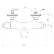 VITTORIA BATERIE TERMOSTATICKÁ VANOVÁ, 150MM, 72025 - VANOVÉ BATERIE - SANITA