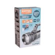 EXTOL LIGHT SVÍTILNA 300LM, ZOOM, CELOKOVOVÁ, 5W LED, 43150 - KAPESNÍ SVÍTILNY A ČELOVKY - SVÍTIDLA