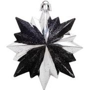 OZDOBA MAGICHOME, 8X9,5CM, 6DÍLNÁ, ČERNO-STŘÍBRNÁ - BAŇKY NA STROMEČEK, OZDOBY - DŮM A DOMÁCNOST, ELEKTRO..