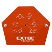 EXTOL PREMIUM MAGNET-ÚHELNÍK SVAŘOVACÍ, 30°-45°-60°-75°-90°-135°, NOSNOST DO 22KG, 8815194 - PINZETY A MAGNETICKÉ DRŽÁKY - RUČNÍ NÁŘADÍ