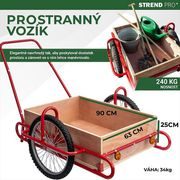 VOZÍK DVOUKOLÁK OPTIMUS, 89X63X25CM, NOSNOST 240KG - RUDLÍKY, VOZÍKY - DÍLNA A GARÁŽ