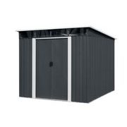 RIWALL PRO RMSP 9X8 ANTHRACITE LUX ZAHRADNÍ DOMEK KOVOVÝ 2,4 X 2,8 M S PULTOVOU STŘECHOU ANTRACIT - ZAHRADNÍ DOMKY - DŮM A DOMÁCNOST, ELEKTRO..