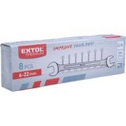 EXTOL PREMIUM KLÍČE PLOCHÉ, SADA 8KS, 6-22MM, CRV, 6119 - OBOUSTRANNÉ KLÍČE - RUČNÍ NÁŘADÍ