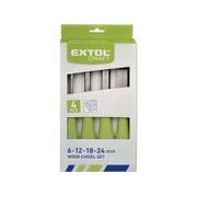 EXTOL CRAFT DLÁTA, SADA 4KS, 6-12-18-24MM, 3932 - DLÁTA - RUČNÍ NÁŘADÍ