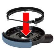 EXTOL PREMIUM KRYT ODSÁVACÍ PRO BROUŠENÍ ÚHLOVOU BRUSKOU, O125MM S KARTÁČOVÝM VĚNCEM, 8807020 - PRO ÚHLOVÉ BRUSKY - PŘÍSLUŠENSTVÍ