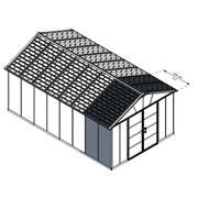 PALRAM - CANOPIA ROZŠIŘOVACÍ MODUL 11X4,1 PRO DOMKY SÉRIE YUKON 11 (ANTRACIT) - ZAHRADNÍ DOMKY - DŮM A DOMÁCNOST, ELEKTRO..