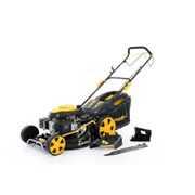 RIWALL PRO RPM 5355 MULTIFUNKČNÍ TRAVNÍ SEKAČKA 4 V 1 S BENZINOVÝM MOTOREM A POJEZDEM - SEKAČKY SE ZÁBĚREM 50-56 CM - ZAHRADA