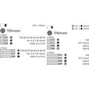 EXTOL PREMIUM HROTY IMBUS-TORX-XZN, SADA 51KS, PRO RÁČNY 3/8", 1/2", S2, 8818200 - GOLA SADY - RUČNÍ NÁŘADÍ