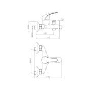 BALLETTO BATERIE VANOVÁ, 150MM, RAM. 9CM, 35MM, CHROM, 81103 - VANOVÉ BATERIE - SANITA