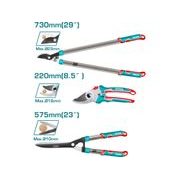 TOTAL NŮŽKY ZAHRADNICKÉ, SADA 3KS, INDUSTRIAL, THT1576033 - ZAHRADNÍ NŮŽKY - ZAHRADA