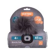 EXTOL LIGHT ČEPICE S ČELOVKOU 4X45LM, USB NABÍJENÍ, SVĚTLE ŠEDÁ S BAMBULÍ, UNIVERZÁLNÍ VELIKOST, 100% ACRYL, 43465 - ČEPICE, KŠILTOVKY, PONOŽKY A JINÉ - PŘÍSLUŠENSTVÍ