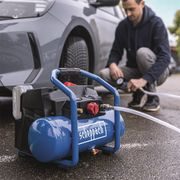 SCHEPPACH C-ACT160/6-X-SET S2 2X20 V IXES AKU BEZOLEJOVÝ KOMPRESOR 6 L + 2X 2AH BATERIE + DUÁLNÍ NABÍJEČKA 2,4 A - AKU KOMPRESORY - AKU NÁŘADÍ