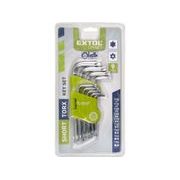 EXTOL CRAFT L-KLÍČE TORX, SADA 9KS, T 10-50, KRÁTKÉ, 66010 - L - KLÍČE - RUČNÍ NÁŘADÍ
