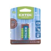 EXTOL ENERGY BATERIE ALKALICKÉ, 1KS, 9V (6LR61), 42016 - BATERIE AA, AAA, 9V ... - DŮM A DOMÁCNOST, ELEKTRO..