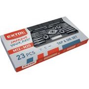 EXTOL PREMIUM ZÁVITNÍKY A ZÁVITOVÁ OČKA SADA 23KS, M12-M20, 8816502 - ZÁVITNÍKY - RUČNÍ NÁŘADÍ