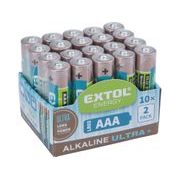 EXTOL ENERGY BATERIE ALKALICKÉ, 20KS, 1,5V AAA (LR03), 42012 - BATERIE AA, AAA, 9V ... - DŮM A DOMÁCNOST, ELEKTRO..