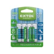 EXTOL ENERGY BATERIE NABÍJECÍ, 4KS, AA (HR6), 1,2V, 2400MAH, NIMH, 42061 - BATERIE AA, AAA, 9V ... - DŮM A DOMÁCNOST, ELEKTRO..