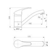 BALLETTO BATERIE DŘEZOVÁ STOJÁNKOVÁ, 81018 - DŘEZOVÉ BATERIE - SANITA