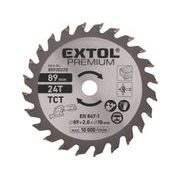 EXTOL PREMIUM KOTOUČ PILOVÝ S SK PLÁTKY, ⌀89×2,0×10MM, 24T, 8893022D - PRO PILY EXTOL{% if kategorie.adresa_nazvy[0] != zbozi.kategorie.nazev %} - NÁHRADNÍ DÍLY{% endif %}