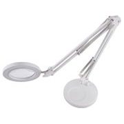 EXTOL LIGHT LAMPA STOLNÍ S LUPOU, USB NAPÁJENÍ, BÍLÁ, 2400LM, 3 BARVY SVĚTLA, 5X ZVĚTŠENÍ, 43161 - LED SVĚTLA - SVÍTIDLA