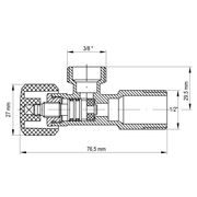 ROHOVÝ VENTIL, KR.510A 1/2"×3/8" | KR.510A 1/2"×3/8" PROCRAFT - PŘÍSLUŠENSTVÍ (KOHOUTY, ŠROUBENÍ,...) - SANITA