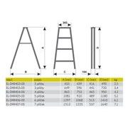 SCHŮDKY HLINÍKOVÉ, ELKOP DHR 403, 2X3 STUPNĚ - ŽEBŘÍKY, SCHŮDKY, LEŠENÍ - DÍLNA A GARÁŽ