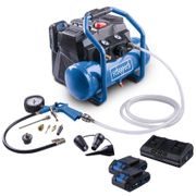 SCHEPPACH C-ACT160/6-X-SET S2 2X20 V IXES AKU BEZOLEJOVÝ KOMPRESOR 6 L + 2X 2AH BATERIE + DUÁLNÍ NABÍJEČKA 2,4 A - AKU KOMPRESORY - AKU NÁŘADÍ