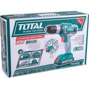 TOTAL VRTACÍ ŠROUBOVÁK AKU S PŘÍKLEPEM, 20V LI-ION (2X), 2000MAH, V TAŠCE, SADA 50KS, TIDLI2002E - PŘÍKLEPOVÝ ŠROUBOVÁK 18V - 20V - AKU NÁŘADÍ