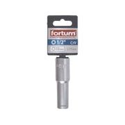 FORTUM HLAVICE NÁSTRČNÁ PRODLOUŽENÁ 1/2", 12MM, L 77MM, 4700512 - NÁSTRČNÉ HLAVICE, OŘECHY - RUČNÍ NÁŘADÍ