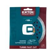 EXTOL INDUSTRIAL KOTOUČ DIAMANTOVÝ ŘEZNÝ, TURBO FAST CUT, SUCHÉ I MOKRÉ ŘEZÁNÍ, O 125X22,2X2MM, 8703052 - DIA KOTOUČ 125 MM - PŘÍSLUŠENSTVÍ