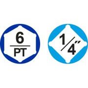 TOTAL HLAVICE NÁSTRČNÉ 1/4, INDUSTRIAL, THT1411023 - NÁSTRČNÉ HLAVICE, OŘECHY - RUČNÍ NÁŘADÍ