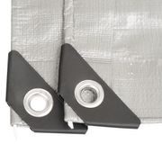 PLACHTA PROCRAFT ST10X15 200G/M2 NEPROMOKAVÁ S OKY 10X15 M STŘÍBRNÁ | ST10X15 PROCRAFT - EXTRA SILNÉ 200G/M2 - DÍLNA A GARÁŽ