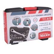 EXTOL PREMIUM KLÍČ RÁČNOVÝ TVAROVANÝ A VLOŽKY, SADA 11KS, 8-19MM, CRV, 8816101 - RÁČNOVÉ KLÍČE - RUČNÍ NÁŘADÍ