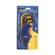 ŠESTIHRANNÉ KLÍČE SADA IMBUS S KULIČKOU 9 KS, 1.5, 2, 2.5, 3, 4, 5, 6, 8, 10 MM, CRV | 02-08-9309 KUBIS - IMBUSOVÉ KLÍČE - RUČNÍ NÁŘADÍ