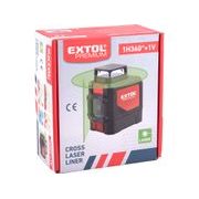 EXTOL PREMIUM LASER ZELENÝ LINIOVÝ, KŘÍŽOVÝ SAMONIVELAČNÍ, 1H360° X 1V, 8823307 - LINIOVÉ LASERY - MĚŘÍCÍ TECHNIKA