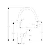 BALLETTO BATERIE UMYVADLOVÁ STOJÁNKOVÁ TELESKOPICKÁ, 81029 - UMYVADLOVÉ BATERIE - SANITA