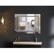 KOUPELNOVÉ ZRCADLO S LED OSVĚTLENÍM, PROTIZAMLŽOVACÍ FUNKCÍ, REGULACÍ JASU A HODINKAMI, MR12-70×50-R | MR12-70×50-REVERSE WARM PROCRAFT - ZRCADLA - SANITA