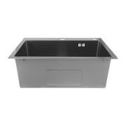 NEREZOVÝ DŘEZ MIXXUS MH6050 DECOR GRAPHITE SE SIFONEM, GRAFITOVÝ | MH6050 DECOR GRAPHITE MIXXUS - DŘEZY - SANITA