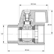 KOHOUT KULOVÝ „MINI“, KR.401 1/2"FM | KR.401 1/2"FM PROCRAFT - PŘÍSLUŠENSTVÍ (KOHOUTY, ŠROUBENÍ,...) - SANITA