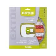 EXTOL CRAFT KOTOUČ DIAMANTOVÝ ŘEZNÝ, TURBO - SUCHÉ I MOKRÉ ŘEZÁNÍ, O 230X22,2X2,6MM, 903055 - DIA KOTOUČ 230 MM - PŘÍSLUŠENSTVÍ