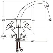 DŘEZOVÁ BATERIE MIXXUS PREMIUM DOMINOX 273 (NUT) | DOMINOX 273 (NUT) PROCRAFT - DŘEZOVÉ BATERIE - SANITA