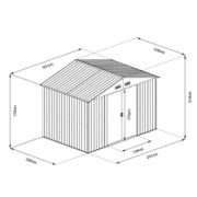 RIWALL PRO RMSA 8X10 BROWN ZAHRADNÍ DOMEK KOVOVÝ 3 X 2,4 M SE SEDLOVOU STŘECHOU HNĚDÝ - ZAHRADNÍ DOMKY - DŮM A DOMÁCNOST, ELEKTRO..