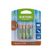 EXTOL ENERGY BATERIE ALKALICKÉ, 4KS, 1,5V AAA (LR03), 42010 - BATERIE AA, AAA, 9V ... - DŮM A DOMÁCNOST, ELEKTRO..