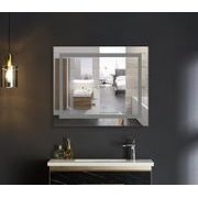 KOUPELNOVÉ ZRCADLO S LED OSVĚTLENÍM, PROTIZAMLŽOVACÍ FUNKCÍ, REGULACÍ JASU A HODINKAMI, MR02-80×80 W | MR02-80×80 WARM PROCRAFT - ZRCADLA - SANITA