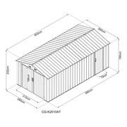 RIWALL PRO RMCG 20X10 ANTHRACITE KOVOVÁ GARÁŽ 3 X 6 M SE SEDLOVOU STŘECHOU ANTRACIT - ZAHRADNÍ DOMKY - DŮM A DOMÁCNOST, ELEKTRO..