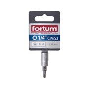 FORTUM HLAVICE ZÁSTRČNÁ 1/4" IMBUS, H 4, L 38MM, 4701604 - ZÁSTRČNÉ HLAVICE - RUČNÍ NÁŘADÍ
