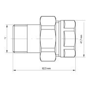 ŠROUBENÍ, PŘÍMÉ, KR.341 1" | KR.341 1" PROCRAFT - PŘÍSLUŠENSTVÍ (KOHOUTY, ŠROUBENÍ,...) - SANITA