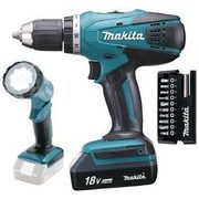 MAKITA DF457DWLX1 - AKU VRTACÍ ŠROUBOVÁK S LAMPOU A PŘÍSLUŠENSTVÍM LI-ION 18V/1,5AH G - AKU ŠROUBOVÁK 18V - 20V{% if kategorie.adresa_nazvy[0] != zbozi.kategorie.nazev %} - AKU NÁŘADÍ{% endif %}